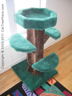 homemade cat tree house